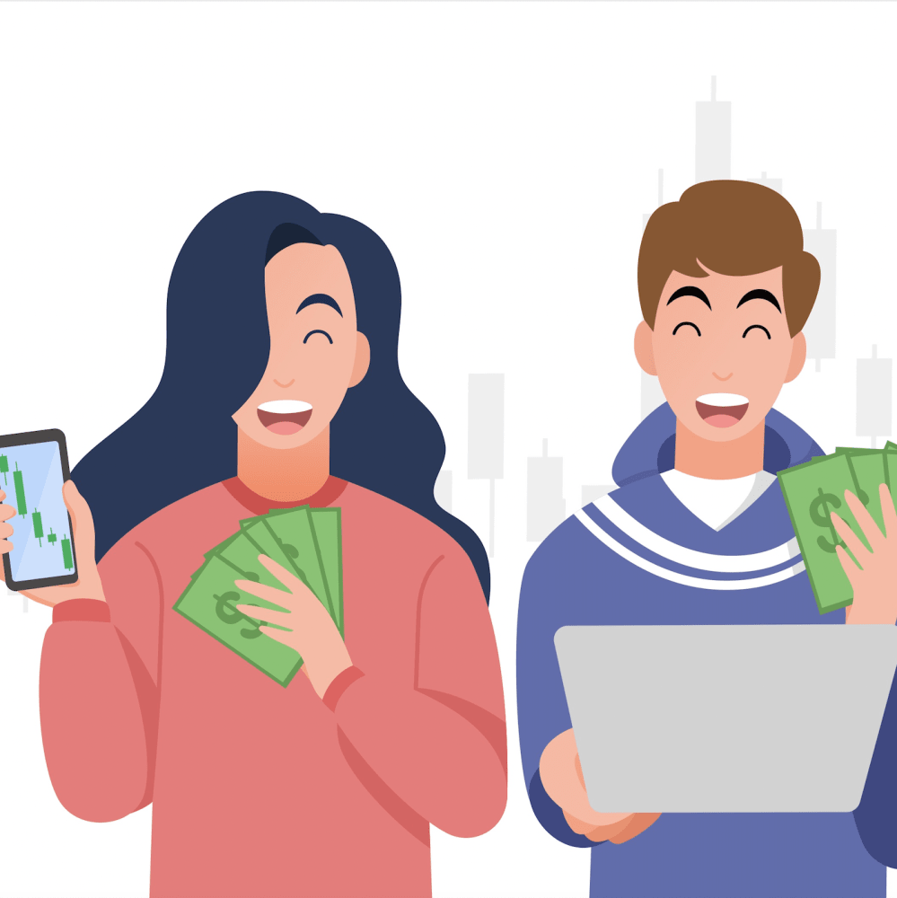 Young people making money